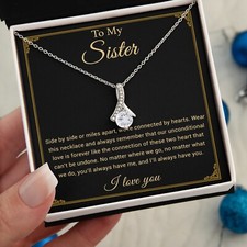 To My Sister Necklace, Brother to Sister, Birthday gift For Sister from Brother