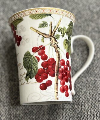 EASY LIFE Mug Porcelain Jardin D'Hiver Winterberry Coffee Tea EUC