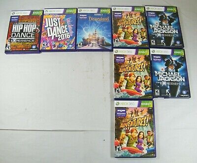 5) XBOX 360 KINECT GAMES MICHAEL JACKSON ADVENTURES HIP HOP JUST DANCE  DISNEY