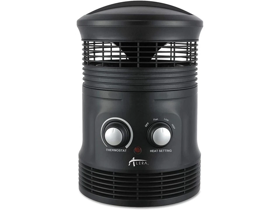 Alera 360 Deg Circular Fan Forced Heater, 8" X 8" X 12", Black HEFF360B - Image 3 of 4