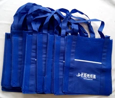 13/pcs-Shopping Tote Bags Reusable Blue Logo: USAF FORCE 15"x12.5"x 8" -New