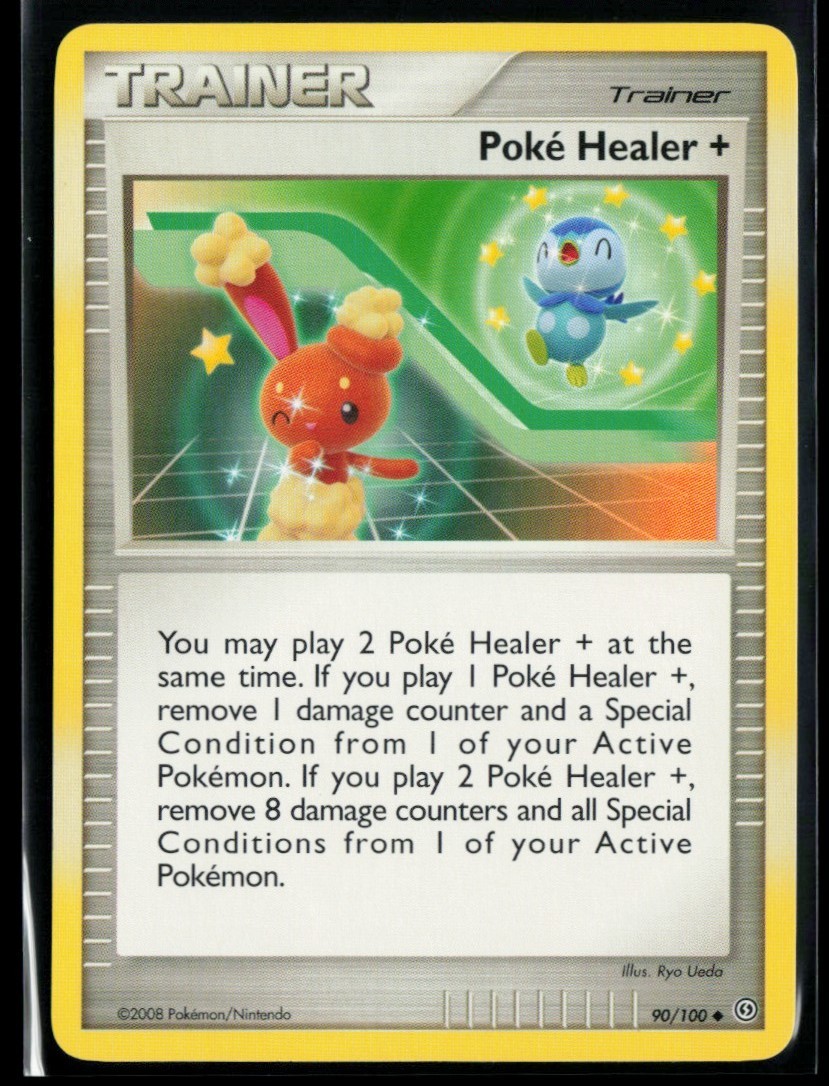2008 Diamond & Pearl - Stormfront Poké Healer + #90 Non Holo Pokemon Card