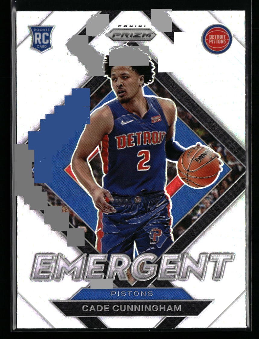 Cade Cunningham 2021-22 Panini Prizm #22 Emergent Prizms Silver Rookie Pistons