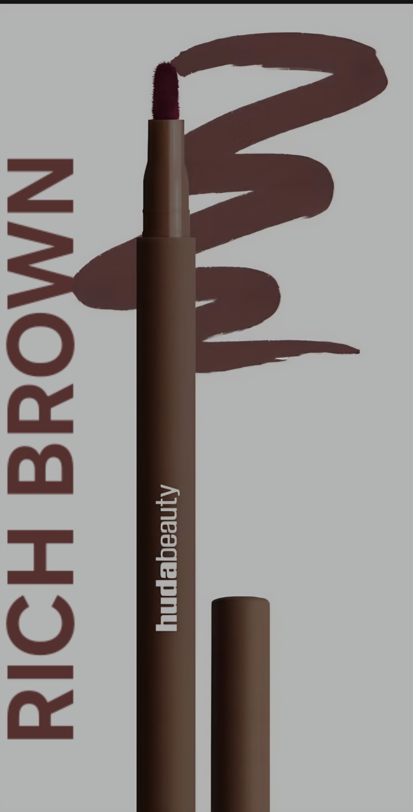 Huda Beauty Lip Contour Stain Rich Brown Lip Liner Brand New