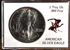 1988 UNCIRCULATED ONE OUNCE AMERICAN .999 FINE SILVER EAGLE DOLLAR COIN