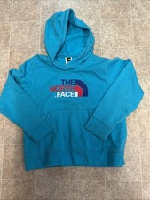 Youth Kids The North Face Blue White Red Hoodie Sweatshirt Size Large 18 XL