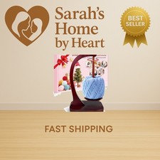 Yarn Holder for Crocheting and Knitting, Wooden Yarn Spinner with Magnetic Ro...