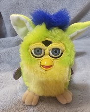 VTG Tiger Electronics Furby 70-800 1999 Neon Lime Green Eyes Blue Hair Tested.