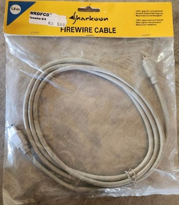 Firewire Kabel Sharkoon FireWire-Kabel IEEE 1394a / 1,8m 6-Pin / 4-Pin