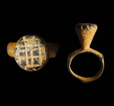 Near Eastern  Neo-Babylonian Magico-Religious Amulet Ring Ancient Artifact