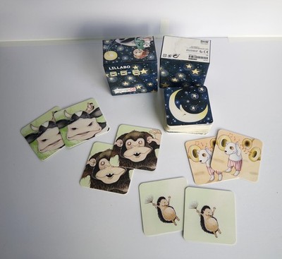 IKEA LILLABO Kids Memory Card Game 34 Picture Cards Blue Stars Animals 2016