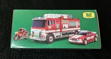 2024 Hess Fire Truck, Fire Chief Car, & Rescue Motorcycle 60th Anniversary NIB