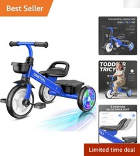 Exciting Tricycle for Toddlers 2-5, Durable Design with Adjustable Seat  Lights