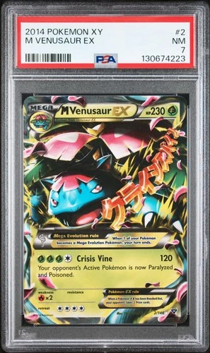 2014 POKEMON XY #2 M VENUSAUR EX PSA 7