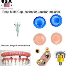 Locator Overdenture Abutment Male Cap Standard Range Retainer Inserts 1.2/2.4lbs