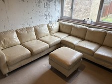 Corner leather Sofa 7 Seater With foot rest