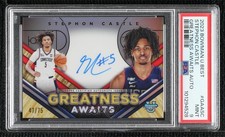 2023-24 Bowman U Best Greatness Awaits 47/75 Stephon Castle PSA 9 MINT Auto 15mb