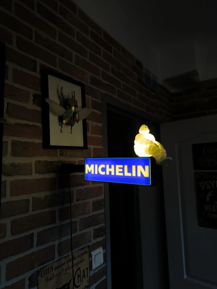 lampe michelin double face vintage