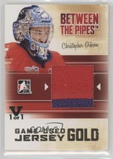 2010 ITG Between the Pipes Gold Jersey Vault Emerald 1/1 Christopher Gibson ka7