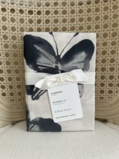 Pottery Barn Butterfly Kisses Organic Percale STANDARD Shams 2 NWT