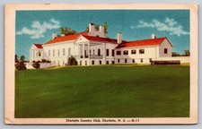 Charlotte Country Club in Charlotte, North Carolina - Linen Postcard D