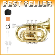 Bb Pocket Trumpet Kit with Case & Accessories
