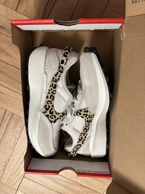 Nike Womens 6 Waffle Debut HF1856-001 White Leopard Casual Shoes Sneakers New