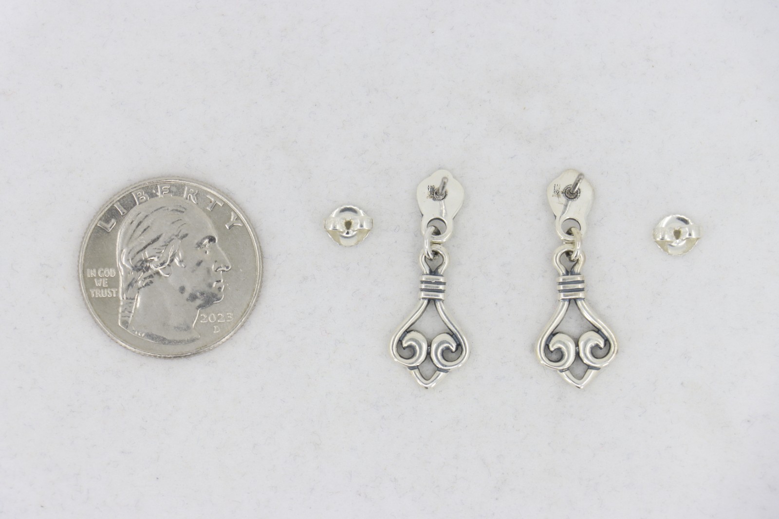 Sterling Silver James Avery Dangle Scroll Earring… - image 10