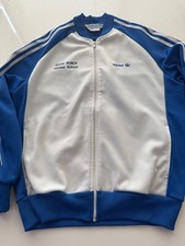 VTG 70s 80s Adidas ATP Track Jacket Mens Blue White Trefoil EDDIE SHACK HOCKEY L