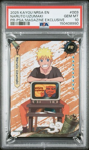 PSA 10 Naruto Uzumaki PSA Magazine Exclusive NRSA-PR-003 Kayou 2025 USA Promo