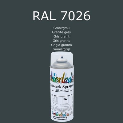 Dekolack Spraydose 400 ml RAL 7026 Granitgrau Granite grey Gris granit Gris gran