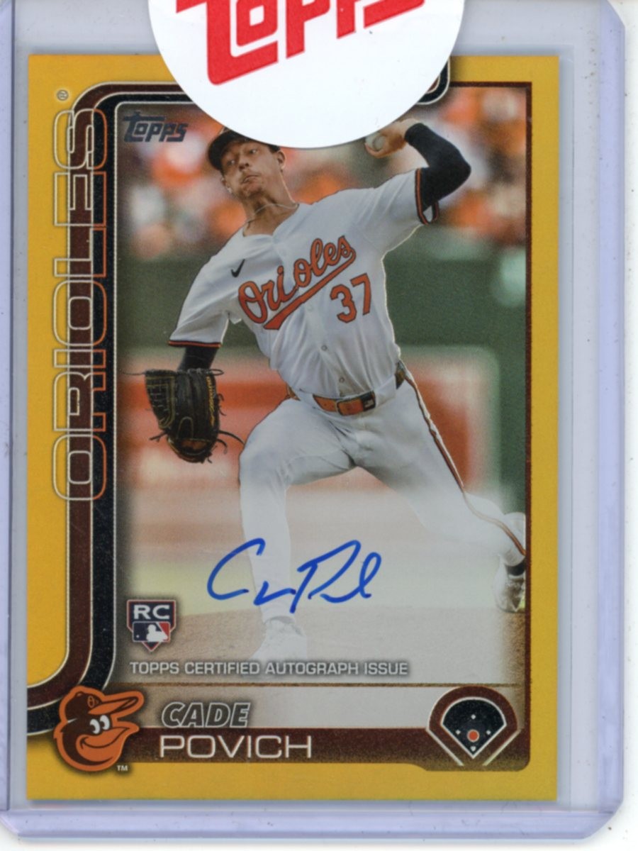 2025 Topps Cade Povich /50 Flagship Real One Autographs Gold Foil Auto #25