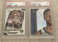 PSA 9  STEPHEN CURRY 2024 TOTALLY CERTIFIED PORTRAITS + Ray Allen Glitter