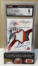 2020 Flawless 🔥Dan Marino🔥 Ruby Star Swatch Signatures 2/5 On Card Auto CGC 9