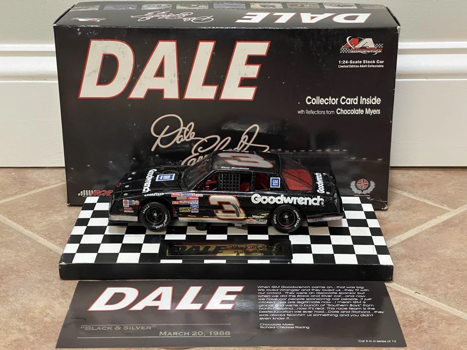 Dale Earnhardt Goodwrench Monte Carlo 1988 aerocupé película negra y plateada 1/24 Foto 2 de 4