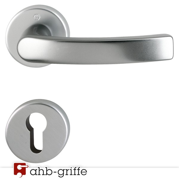 Hoppe TüRgriff Luxembourg Rosette Alu Stahl Pz TüRdrüCker TüRbeschlag TüRklinke-image