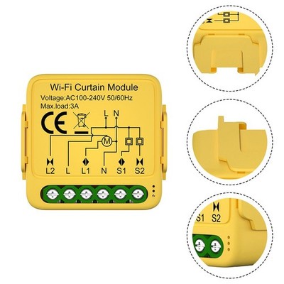 WiFi Enabled Smart Curtain Module with Remote and Voice Activation Features