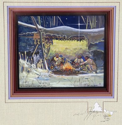 Merlin Little Thunder Original Painting Native American Sweet