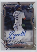 2021 Bowman Chrome Rookie Refractor 80/499 Sherten Apostel #BCRA-SA Auto 0e3u