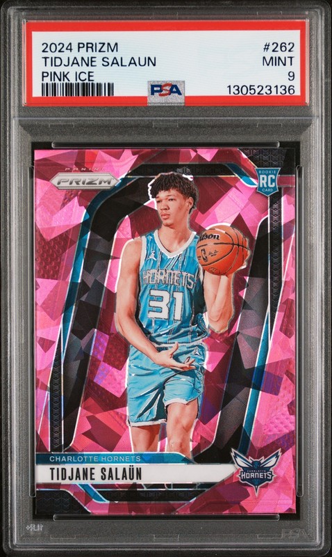 2024 PANINI PRIZM PINK ICE #262 TIDJANE SALAUN ROOKIE RC PSA 9