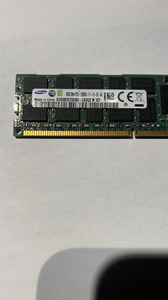 Samsung 128GB 8x 16GB 2Rx4 PC3L-12800R ECC REG Server RAM Memory - M393B2G70DB0 - Image 3 of 4