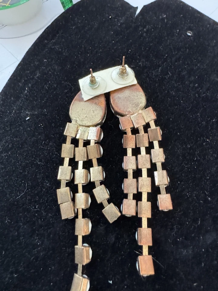 Pendientes araña crema Foto 3 de 3