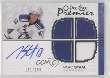 2007 O-Pee-Chee Premier Quad Rookie Memorabilia 131/299 Marc Staal #133 Auto 2d8