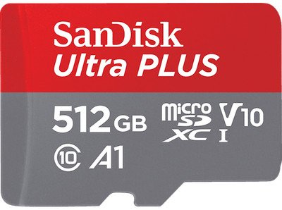 SanDisk Ultra Plus 512GB Micro-SDXC Speicherkarte 160MB/s, Smartphone, Tablet