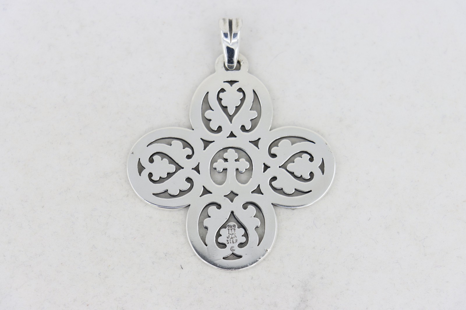 Sterling Silver James Avery Large Scroll Vine Cro… - image 8