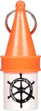 Attwood Floating Key Buoy with Ring  Storage, Water-Resistant Orange Top