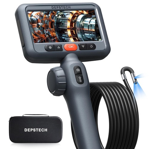 Used DEPSTECH 10FT Articulating Endoscope Dual Lens Industrial Inspection Camera
