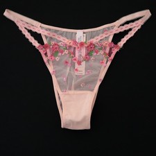 NEW Victoria's Secret Dream Angels Hearts  Roses Embroidery Brazilian Panty S-L