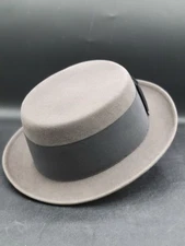 Vintage Gray DOBBS LBJ   Fedora Hat 2.75” Black Band