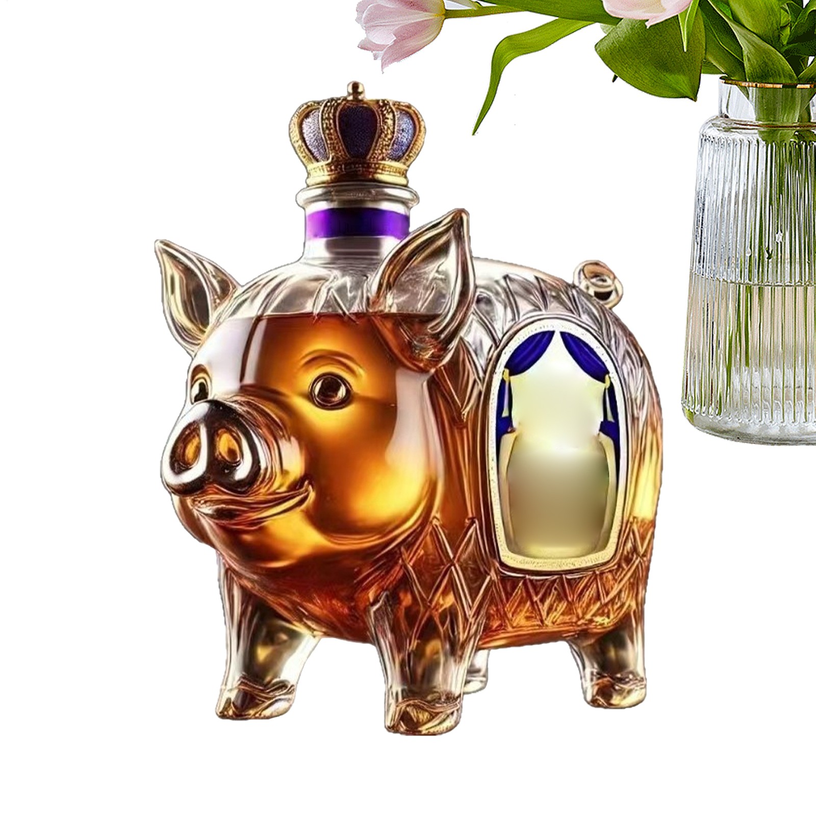 Whiskey Bottle Animal Red Wine Decanter Decorative Empty Liquor Bottle 